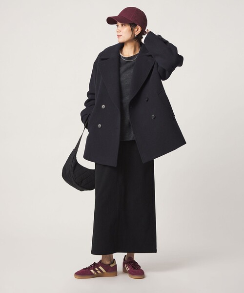 green label relaxing（グリーンレーベルリラクシング）の「［size SHORTあり］CANGIOLI W ピーコート（ピーコート・レディース・ネイビー/ダークブラウン/ナチュラル・SHORT/36/38/40）」の17枚目の写真