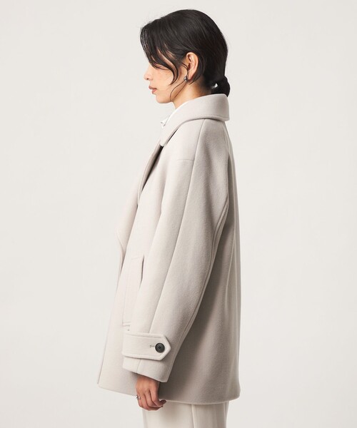 green label relaxing（グリーンレーベルリラクシング）の「［size SHORTあり］CANGIOLI W ピーコート（ピーコート・レディース・ネイビー/ダークブラウン/ナチュラル・SHORT/36/38/40）」の20枚目の写真