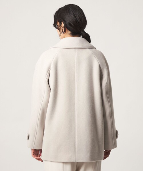 green label relaxing（グリーンレーベルリラクシング）の「［size SHORTあり］CANGIOLI W ピーコート（ピーコート・レディース・ネイビー/ダークブラウン/ナチュラル・SHORT/36/38/40）」の21枚目の写真
