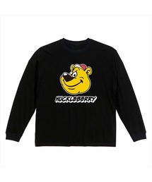 NOBOUND(ノーバウンド) 長袖Tシャツ ハックルベリー イラスト プリント ビッグシルエット 5.6オンス ビッグTシャツ メンズ レディース ユニセックス ストリート