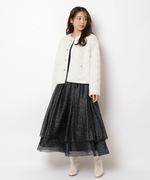 JUSGLITTY(ジャスグリッティー)の「ドットティアードドッキングワンピース(ワンピース・レディース・ブラック/オフホワイト/ブラウン・2/1)」の15枚目の写真