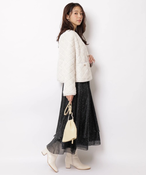 JUSGLITTY(ジャスグリッティー)の「ドットティアードドッキングワンピース(ワンピース・レディース・ブラック/オフホワイト/ブラウン・2/1)」の16枚目の写真