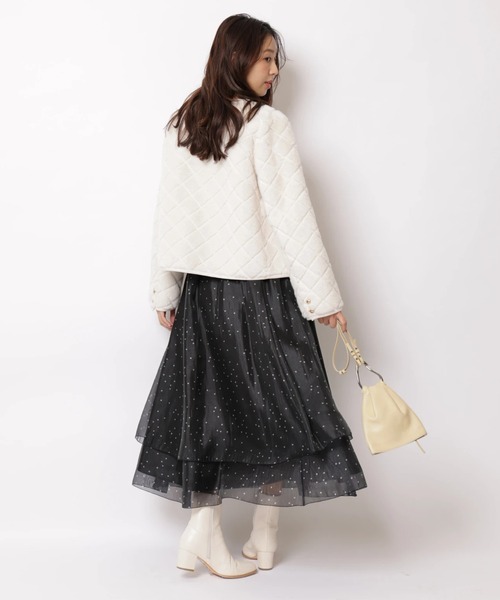 JUSGLITTY(ジャスグリッティー)の「ドットティアードドッキングワンピース(ワンピース・レディース・ブラック/オフホワイト/ブラウン・2/1)」の17枚目の写真