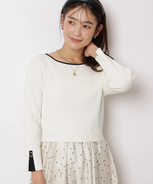 JUSGLITTY(ジャスグリッティー)の「ドットティアードドッキングワンピース(ワンピース・レディース・ブラック/オフホワイト/ブラウン・2/1)」の18枚目の写真