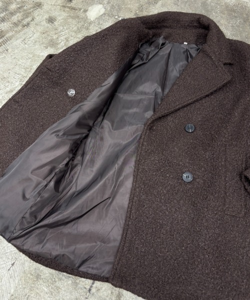 Rohwel(ローウェル)の「Boucle Double Coat / ブークレダブルコート(チェスターコート・レディース・ホワイト/ブラウン・FREE)」の18枚目の写真