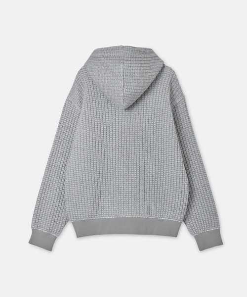 SEAGREEN(シーグリーン)の「SEAGREEN(シーグリーン) WOOL ONI WAFFLE HOODIE ウールオニワッフルフーディ(パーカー・メンズ・ブラウン/ライトグレー/モカ・4/2/3)」の6枚目の写真