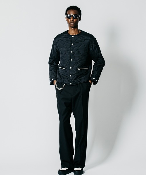 CRIMIE（クライミー）の「DIAMOND-QUILTED BIKER CARDIGAN JACKET（ノーカラージャケット・メンズ・ブラック・XL/L/M/S/XXL）」の2枚目の写真