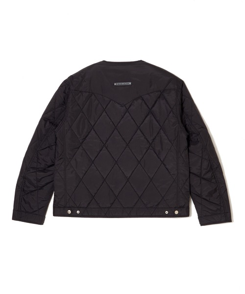 CRIMIE（クライミー）の「DIAMOND-QUILTED BIKER CARDIGAN JACKET（ノーカラージャケット・メンズ・ブラック・XL/L/M/S/XXL）」の4枚目の写真