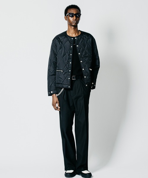 CRIMIE（クライミー）の「DIAMOND-QUILTED BIKER CARDIGAN JACKET（ノーカラージャケット・メンズ・ブラック・XL/L/M/S/XXL）」の7枚目の写真