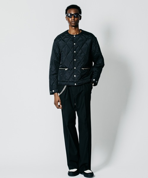 CRIMIE（クライミー）の「DIAMOND-QUILTED BIKER CARDIGAN JACKET（ノーカラージャケット・メンズ・ブラック・XL/L/M/S/XXL）」の8枚目の写真