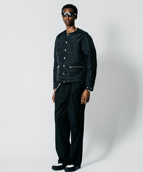 CRIMIE（クライミー）の「DIAMOND-QUILTED BIKER CARDIGAN JACKET（ノーカラージャケット・メンズ・ブラック・XL/L/M/S/XXL）」の9枚目の写真