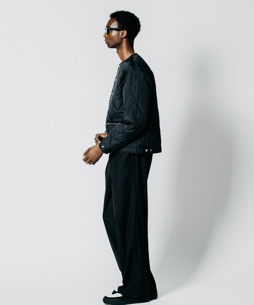 CRIMIE（クライミー）の「DIAMOND-QUILTED BIKER CARDIGAN JACKET（ノーカラージャケット・メンズ・ブラック・XL/L/M/S/XXL）」の10枚目の写真