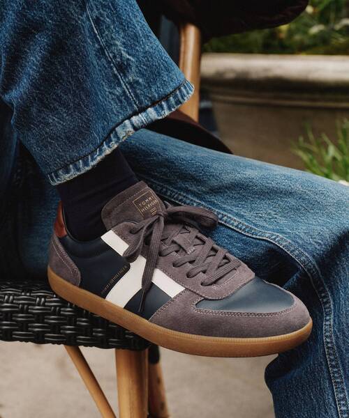 TOMMY HILFIGER(トミーヒルフィガー)の「ミックスデザインスニーカー(スニーカー・メンズ・ネイビー/ホワイト・26.5cm/27.5cm/28cm/26cm)」の6枚目の写真