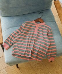 apres les cours（アプレレクール）の「【2WAY リンク】ヘンリーネックマルチボーダーTシャツ（Tシャツ/カットソー）」