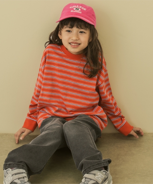 and D. petit main(アンドディープティマイン)の「【365D.】アソートボーダー長袖Tシャツ(Tシャツ/カットソー・キッズ・ブラック/ブラウン/ブルー/サックスブルー/レッド・140cm/130cm/100cm/90cm/110cm/120cm)」の5枚目の写真
