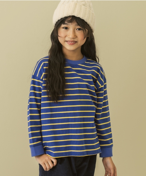 and D. petit main(アンドディープティマイン)の「【365D.】アソートボーダー長袖Tシャツ(Tシャツ/カットソー・キッズ・ブラック/ブラウン/ブルー/サックスブルー/レッド・140cm/130cm/100cm/90cm/110cm/120cm)」の4枚目の写真