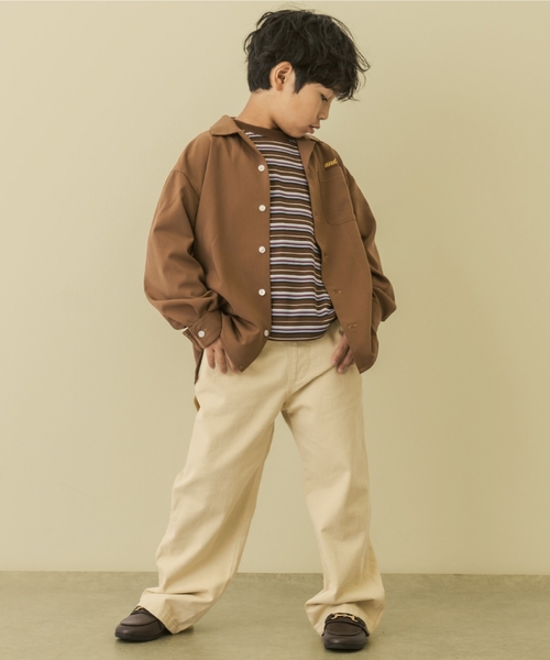 and D. petit main(アンドディープティマイン)の「【365D.】アソートボーダー長袖Tシャツ(Tシャツ/カットソー・キッズ・ブラック/ブラウン/ブルー/サックスブルー/レッド・140cm/130cm/100cm/90cm/110cm/120cm)」の6枚目の写真