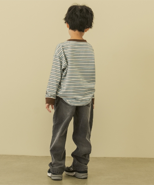 and D. petit main(アンドディープティマイン)の「【365D.】アソートボーダー長袖Tシャツ(Tシャツ/カットソー・キッズ・ブラック/ブラウン/ブルー/サックスブルー/レッド・140cm/130cm/100cm/90cm/110cm/120cm)」の19枚目の写真