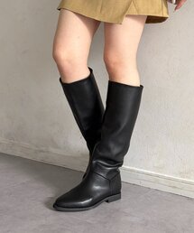 フラットロングブーツ