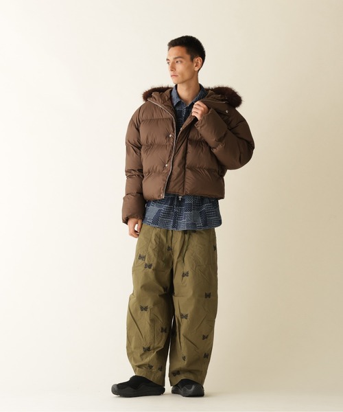 BEAVER(ビーバー)の「B omnivore/ビーオムニボー HOOD FUR BLOUSON フードファーブルゾン(ダウンジャケット/コート・メンズ・ブラウン/ベージュ/ブラック・L/M)」の13枚目の写真