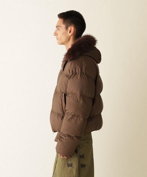 BEAVER(ビーバー)の「B omnivore/ビーオムニボー HOOD FUR BLOUSON フードファーブルゾン(ダウンジャケット/コート・メンズ・ブラウン/ベージュ/ブラック・L/M)」の14枚目の写真
