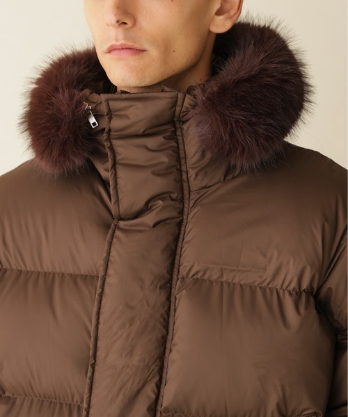 BEAVER(ビーバー)の「B omnivore/ビーオムニボー HOOD FUR BLOUSON フードファーブルゾン(ダウンジャケット/コート・メンズ・ブラウン/ベージュ/ブラック・L/M)」の16枚目の写真
