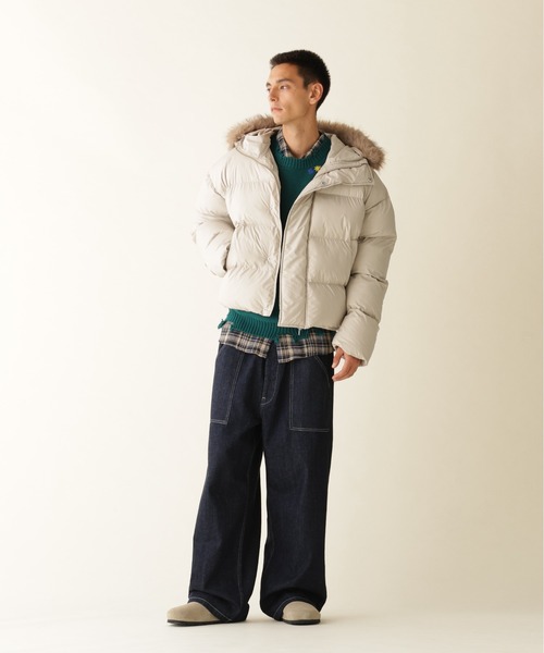 BEAVER(ビーバー)の「B omnivore/ビーオムニボー HOOD FUR BLOUSON フードファーブルゾン(ダウンジャケット/コート・メンズ・ブラウン/ベージュ/ブラック・L/M)」の10枚目の写真