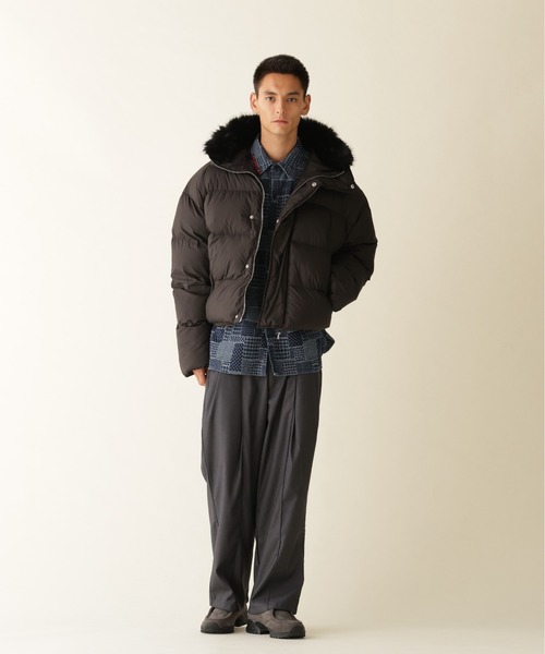 BEAVER(ビーバー)の「B omnivore/ビーオムニボー HOOD FUR BLOUSON フードファーブルゾン(ダウンジャケット/コート・メンズ・ブラウン/ベージュ/ブラック・L/M)」の17枚目の写真
