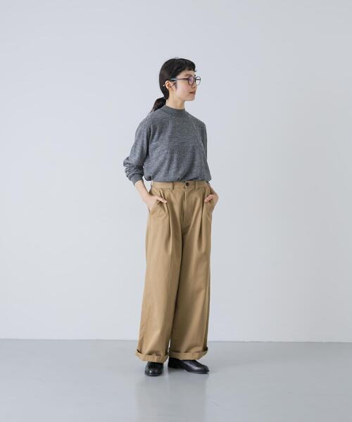 かぐれ(カグレ)の「『2サイズ展開』コットンワイドチノパンツ(その他パンツ・レディース・ベージュ・0/1)」の4枚目の写真
