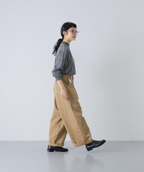 かぐれ(カグレ)の「『2サイズ展開』コットンワイドチノパンツ(その他パンツ・レディース・ベージュ・0/1)」の5枚目の写真