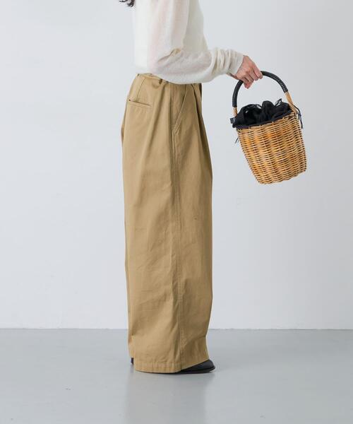 かぐれ(カグレ)の「『2サイズ展開』コットンワイドチノパンツ(その他パンツ・レディース・ベージュ・0/1)」の15枚目の写真