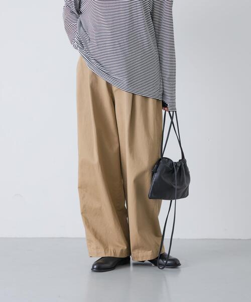 かぐれ(カグレ)の「『2サイズ展開』コットンワイドチノパンツ(その他パンツ・レディース・ベージュ・0/1)」の9枚目の写真