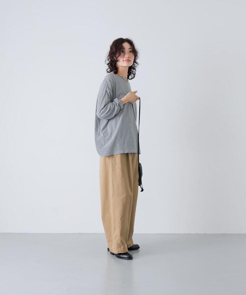 かぐれ(カグレ)の「『2サイズ展開』コットンワイドチノパンツ(その他パンツ・レディース・ベージュ・0/1)」の10枚目の写真