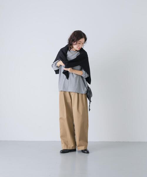 かぐれ(カグレ)の「『2サイズ展開』コットンワイドチノパンツ(その他パンツ・レディース・ベージュ・0/1)」の11枚目の写真