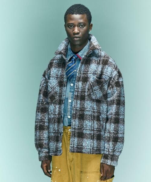 BEAVER(ビーバー)の「B omnivore/ビーオムニボー BOUCLE SHIRT ブークレシャツ(シャツ/ブラウス・メンズ・その他18/ブラウン/ブラック・L/M)」の3枚目の写真
