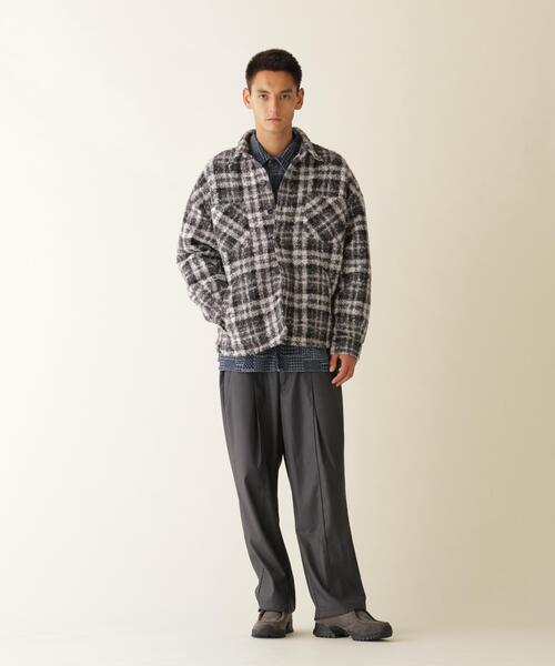 BEAVER(ビーバー)の「B omnivore/ビーオムニボー BOUCLE SHIRT ブークレシャツ(シャツ/ブラウス・メンズ・その他18/ブラウン/ブラック・L/M)」の4枚目の写真