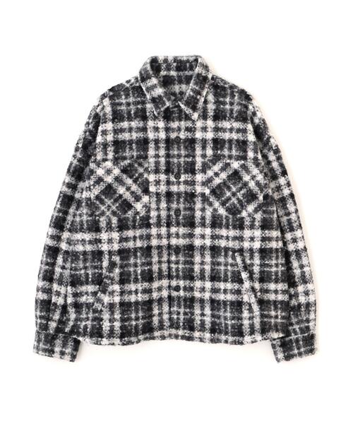 BEAVER(ビーバー)の「B omnivore/ビーオムニボー BOUCLE SHIRT ブークレシャツ(シャツ/ブラウス・メンズ・その他18/ブラウン/ブラック・L/M)」の5枚目の写真