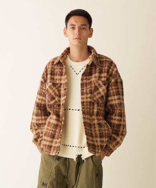 BEAVER(ビーバー)の「B omnivore/ビーオムニボー BOUCLE SHIRT ブークレシャツ(シャツ/ブラウス・メンズ・その他18/ブラウン/ブラック・L/M)」の8枚目の写真