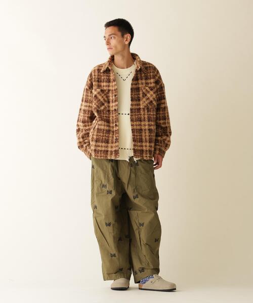 BEAVER(ビーバー)の「B omnivore/ビーオムニボー BOUCLE SHIRT ブークレシャツ(シャツ/ブラウス・メンズ・その他18/ブラウン/ブラック・L/M)」の9枚目の写真