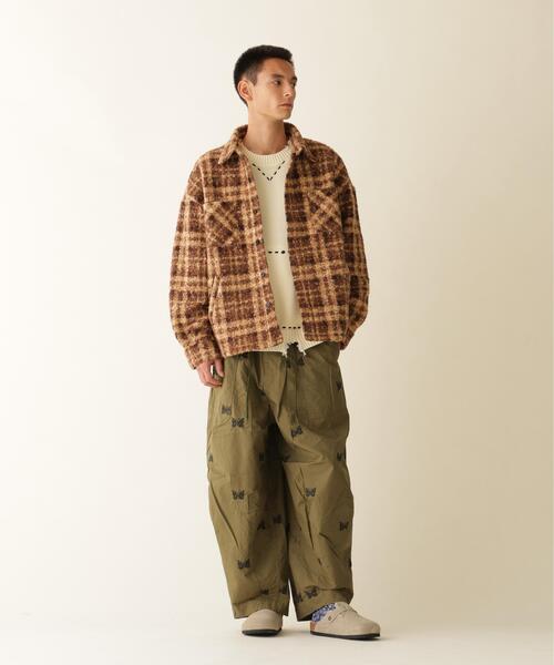 BEAVER(ビーバー)の「B omnivore/ビーオムニボー BOUCLE SHIRT ブークレシャツ(シャツ/ブラウス・メンズ・その他18/ブラウン/ブラック・L/M)」の10枚目の写真