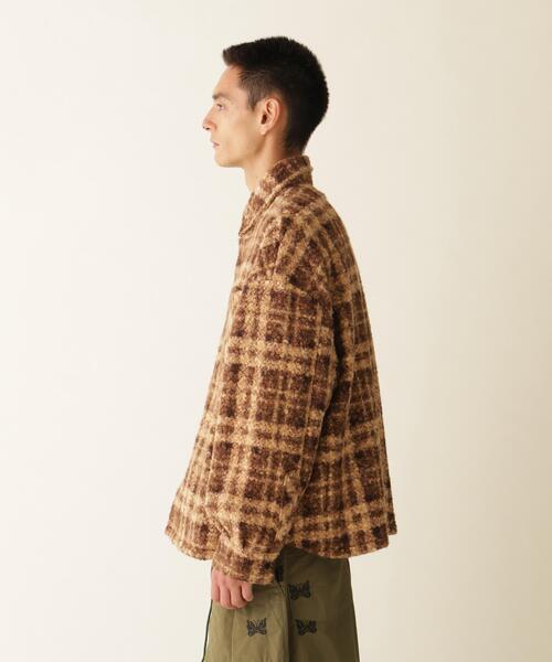 BEAVER(ビーバー)の「B omnivore/ビーオムニボー BOUCLE SHIRT ブークレシャツ(シャツ/ブラウス・メンズ・その他18/ブラウン/ブラック・L/M)」の11枚目の写真