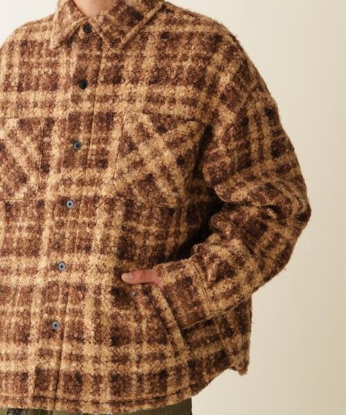 BEAVER(ビーバー)の「B omnivore/ビーオムニボー BOUCLE SHIRT ブークレシャツ(シャツ/ブラウス・メンズ・その他18/ブラウン/ブラック・L/M)」の15枚目の写真