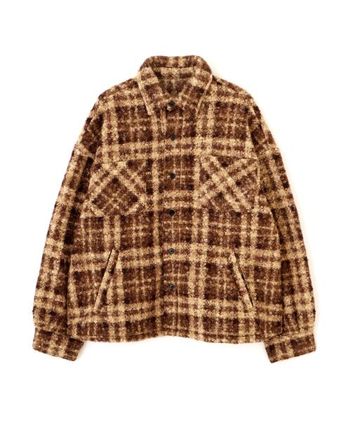 BEAVER(ビーバー)の「B omnivore/ビーオムニボー BOUCLE SHIRT ブークレシャツ(シャツ/ブラウス・メンズ・その他18/ブラウン/ブラック・L/M)」の17枚目の写真