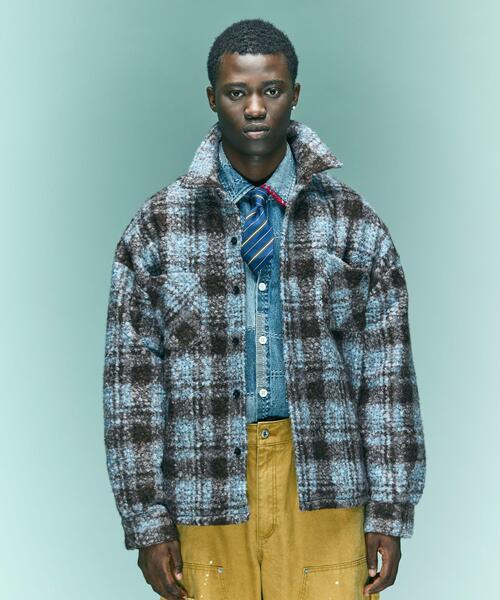 BEAVER(ビーバー)の「B omnivore/ビーオムニボー BOUCLE SHIRT ブークレシャツ(シャツ/ブラウス・メンズ・その他18/ブラウン/ブラック・L/M)」の19枚目の写真