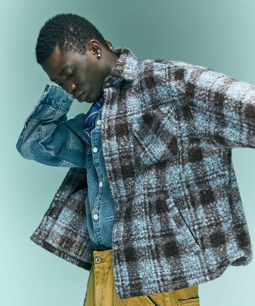 BEAVER(ビーバー)の「B omnivore/ビーオムニボー BOUCLE SHIRT ブークレシャツ(シャツ/ブラウス・メンズ・その他18/ブラウン/ブラック・L/M)」の20枚目の写真
