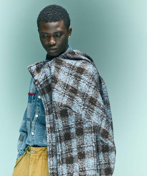 BEAVER(ビーバー)の「B omnivore/ビーオムニボー BOUCLE SHIRT ブークレシャツ(シャツ/ブラウス・メンズ・その他18/ブラウン/ブラック・L/M)」の21枚目の写真