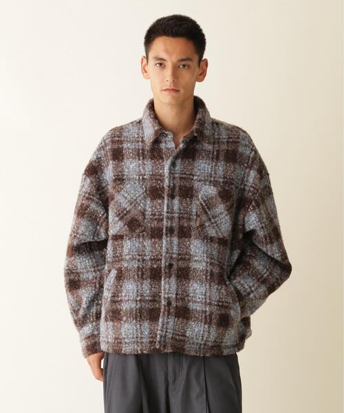 BEAVER(ビーバー)の「B omnivore/ビーオムニボー BOUCLE SHIRT ブークレシャツ(シャツ/ブラウス・メンズ・その他18/ブラウン/ブラック・L/M)」の22枚目の写真