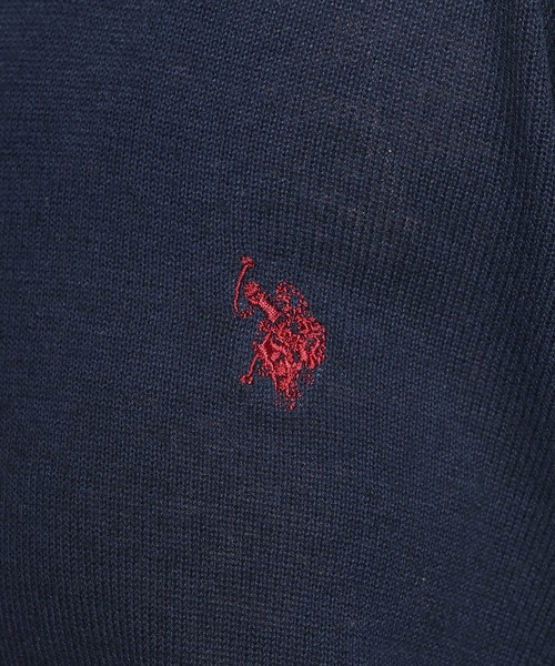 U.S. POLO ASSN.（ユーエスポロアッスン）の「U.S. POLO ASSN. (ユーエスポロアッスン) ニット ポロシャツ 長袖 メンズ レディース ワンポイント ロゴ刺繍 PLM63406（ニット/セーター・メンズ・ネイビー/ブラウン/ブラック/アイボリー・LL/L/M）」の16枚目の写真