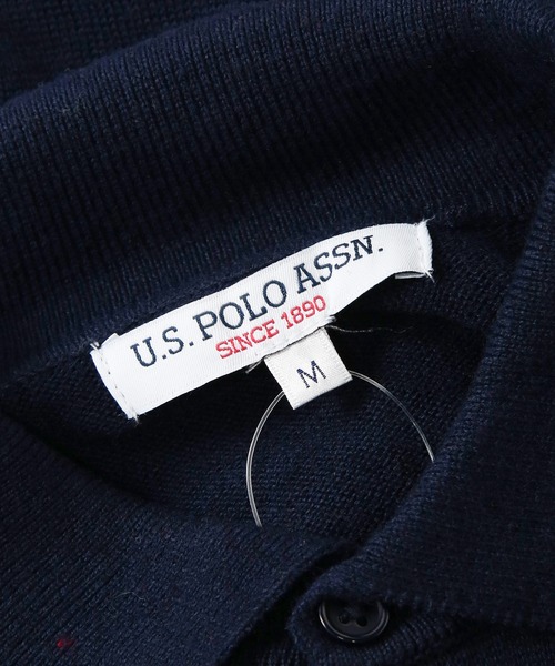 U.S. POLO ASSN.（ユーエスポロアッスン）の「U.S. POLO ASSN. (ユーエスポロアッスン) ニット ポロシャツ 長袖 メンズ レディース ワンポイント ロゴ刺繍 PLM63406（ニット/セーター・メンズ・ネイビー/ブラウン/ブラック/アイボリー・LL/L/M）」の21枚目の写真