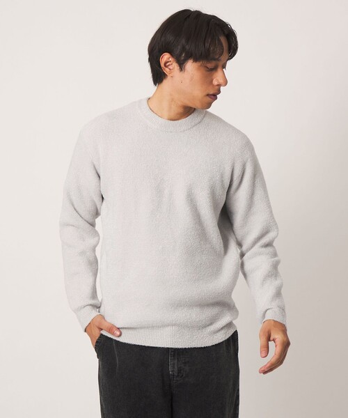 A DAY IN THE LIFE UNITED ARROWS(アデイインザライフユナイテッドアローズ)の「フェザーヤーン ミラノリブ クルーネックニット-ウォッシャブル-<A DAY IN THE LIFE>(ニット/セーター・メンズ・ライトグレー/ネイビー/ダークグレー・M/L)」の2枚目の写真